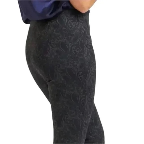 Anthropologie Sanctuary Black Paisley Leggings Size Medium - Picture 1 of 7